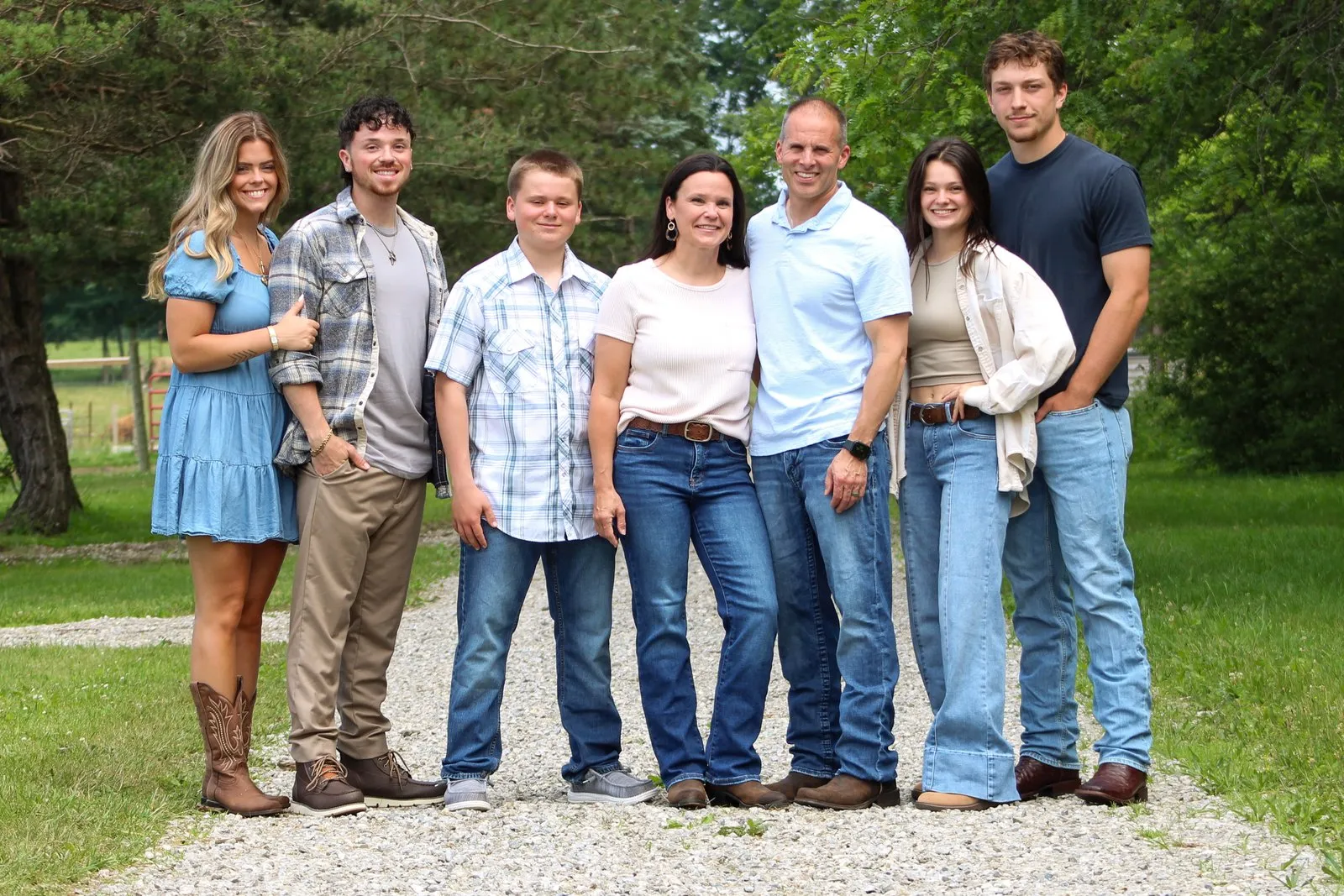 The Bowersock family on the ranch