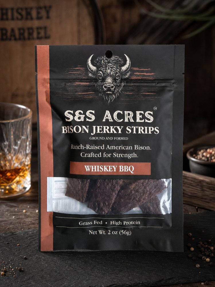 Tonka Bison Jerky Strips &mdash; Whiskey BBQ
